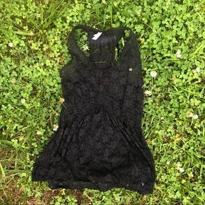 Black lace tank top